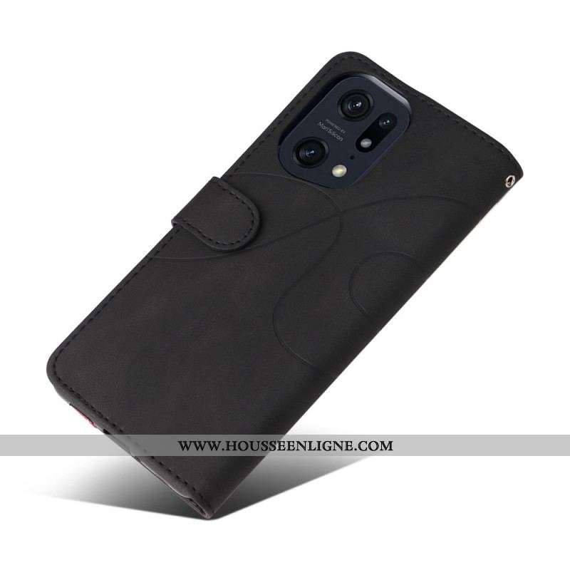 Housse Oppo Find X5 Pro Bicolore à Lanière