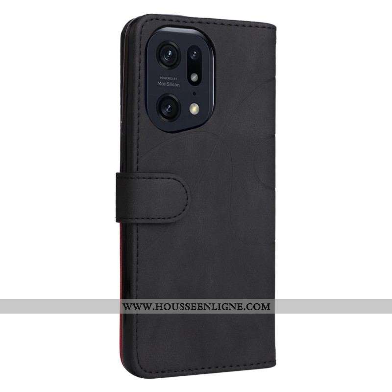 Housse Oppo Find X5 Pro Bicolore à Lanière