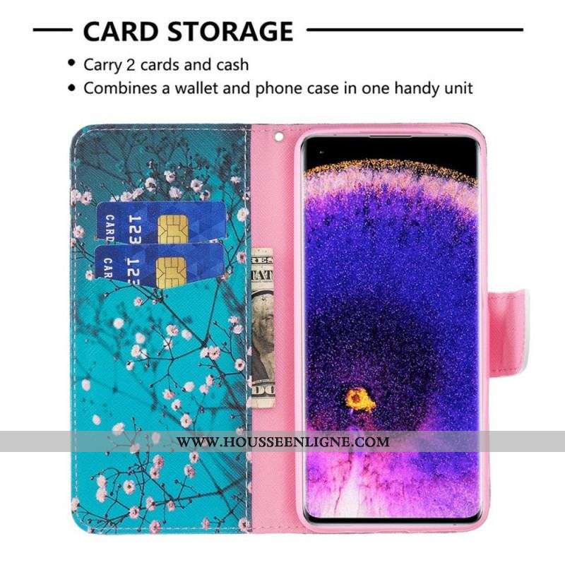 Housse Oppo Find X5 Pro Branches Fleuries