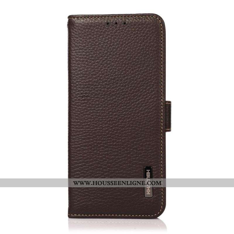 Housse Oppo Find X5 Pro Cuir Litchi KHAZNEH RFID