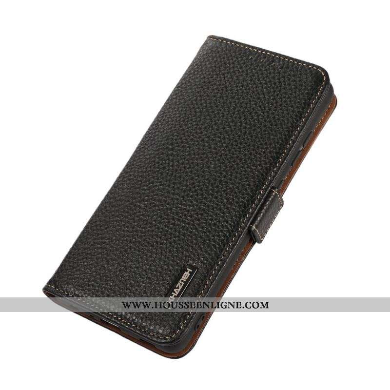 Housse Oppo Find X5 Pro Cuir Litchi KHAZNEH RFID