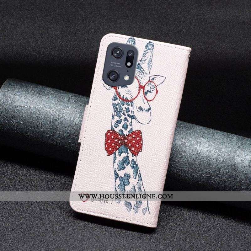 Housse Oppo Find X5 Pro Girafe Intello