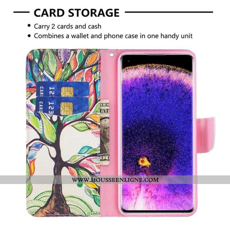 Housse Oppo Find X5 Pro Peinture Arbre