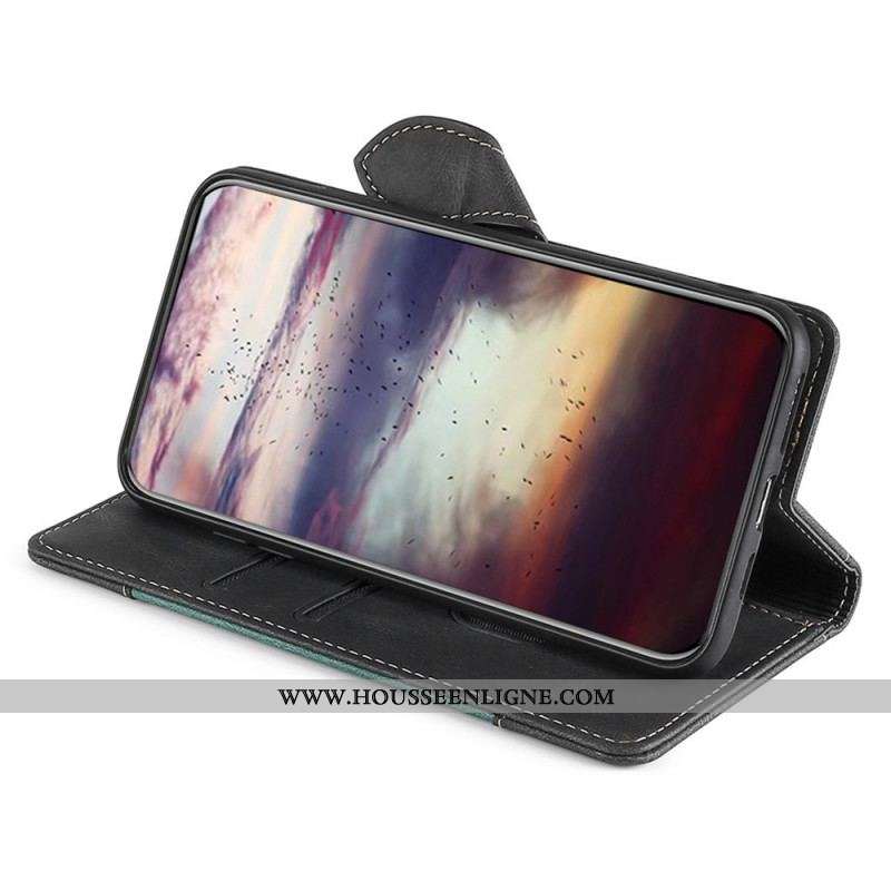 Housse Oppo Find X5 Pro Simili Cuir Bicolore Stylish
