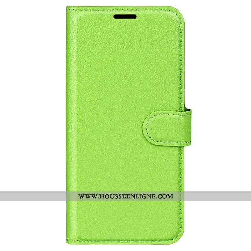 Housse Oppo Find X5 Pro Simili Cuir Litchi Classique