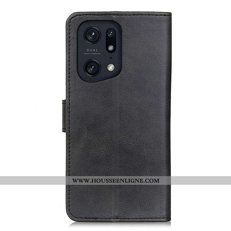Housse Oppo Find X5 Pro Simili Cuir Mat