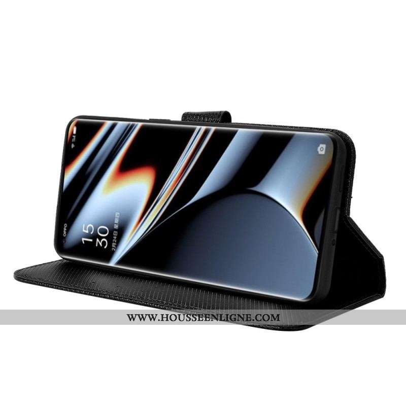 Housse Oppo Find X5 Pro Simili Cuir Stylé à Lanière