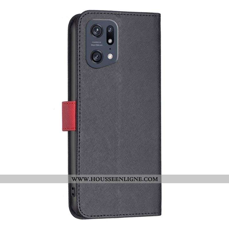 Housse Oppo Find X5 Pro Simili Cuir Tetxuré BINFEN COLOR