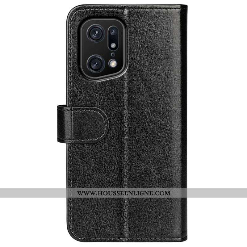Housse Oppo Find X5 Pro Simili Cuir Vintage