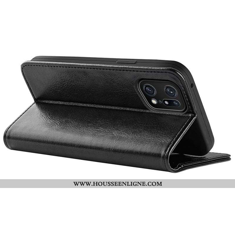Housse Oppo Find X5 Pro Simili Cuir Vintage