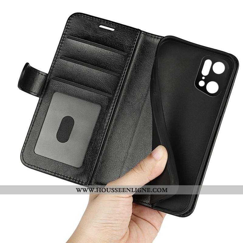 Housse Oppo Find X5 Pro Simili Cuir Vintage