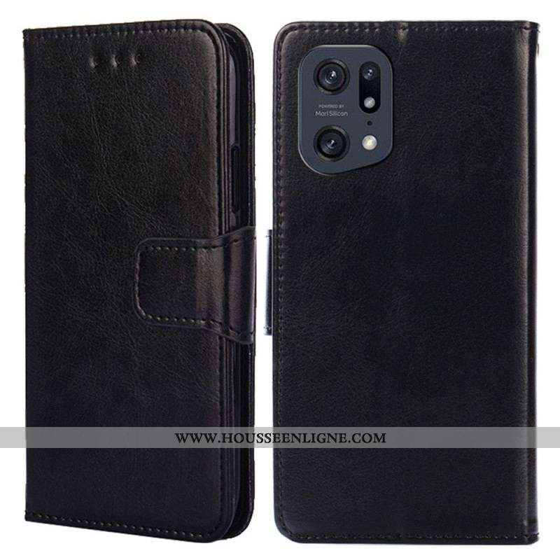 Housse Oppo Find X5 Pro Style Cuir Rétro