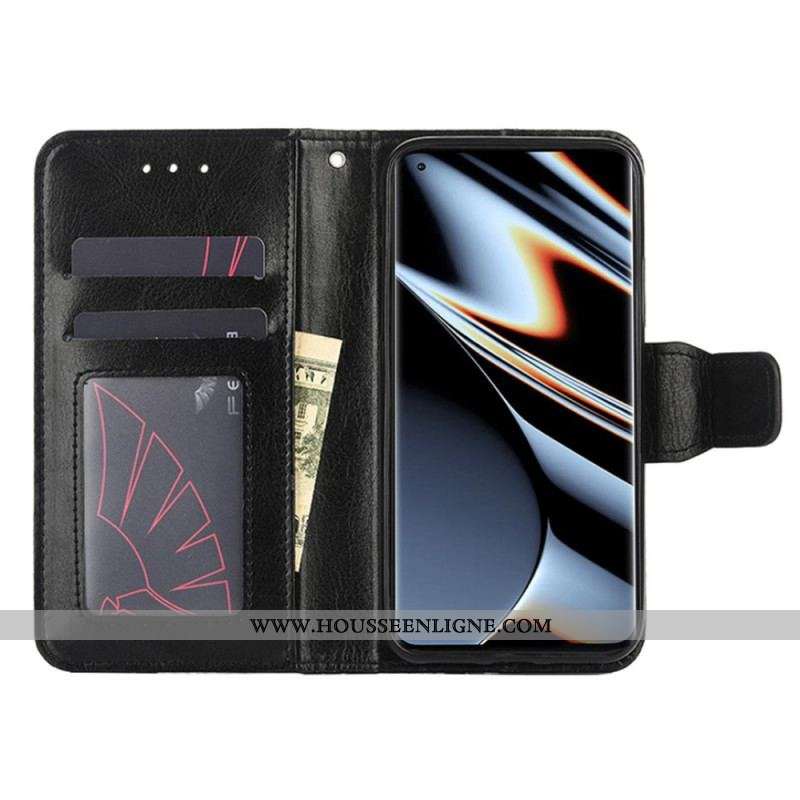 Housse Oppo Find X5 Pro Style Cuir Rétro
