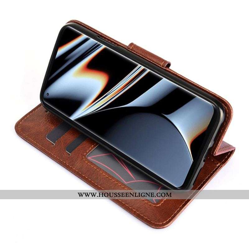 Housse Oppo Find X5 Pro Style Cuir Rétro