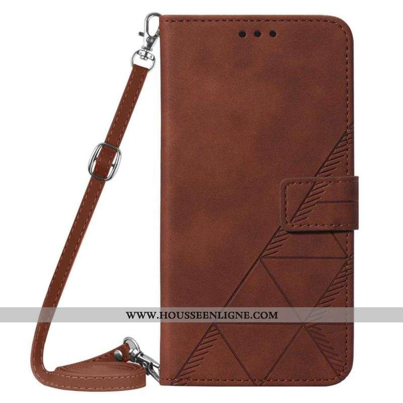 Housse Oppo Find X5 Pro Triangles avec Bandoulière