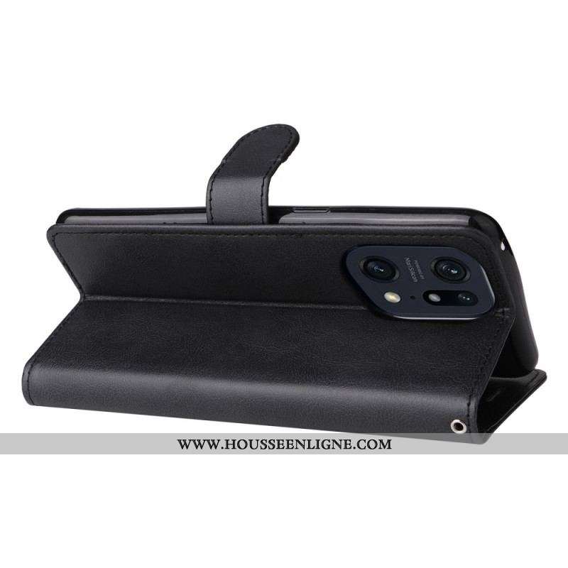 Housse Oppo Find X5 Pro Unie à Lanière