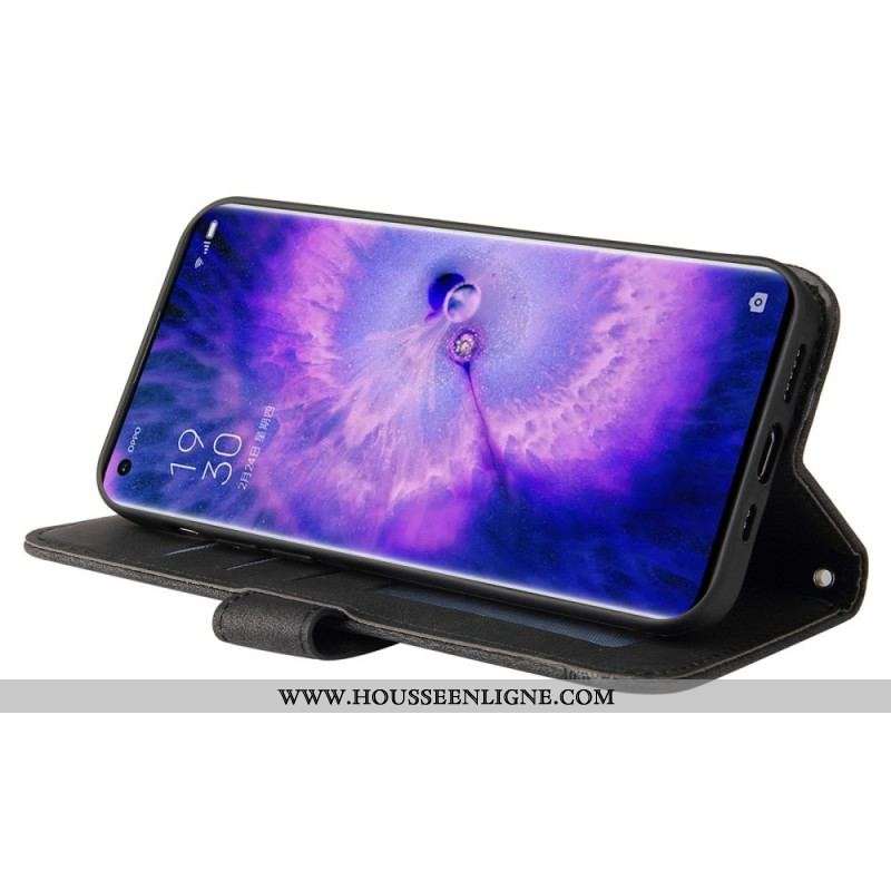 Housse Oppo Find X5 Style Cuir avec Rivet Décoratif