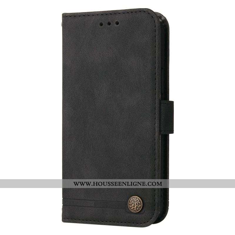 Housse Oppo Find X5 Style Cuir avec Rivet Décoratif