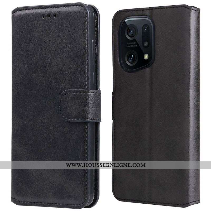 Housse Oppo Find X5 Style Cuir