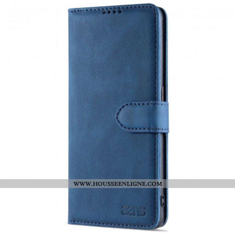 Housse Oppo Reno 6 5G AZNS Effet Cuir Couture