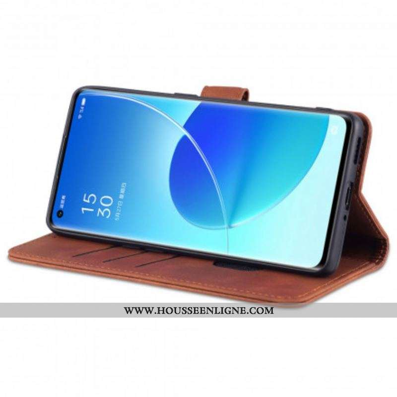 Housse Oppo Reno 6 5G AZNS Effet Cuir