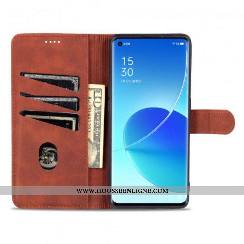 Housse Oppo Reno 6 5G AZNS Effet Cuir