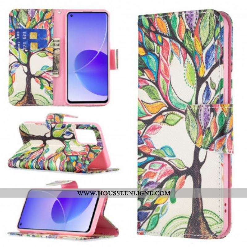 Housse Oppo Reno 6 5G Arbre Coloré