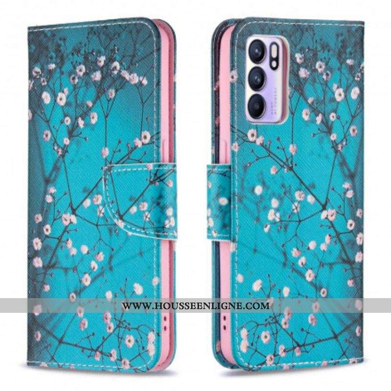 Housse Oppo Reno 6 5G Branches Fleuries