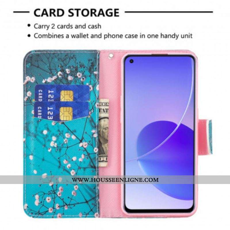 Housse Oppo Reno 6 5G Branches Fleuries