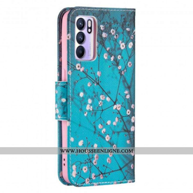 Housse Oppo Reno 6 5G Branches Fleuries