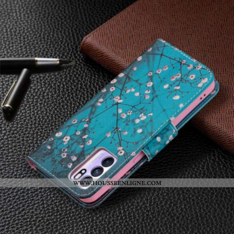 Housse Oppo Reno 6 5G Branches Fleuries
