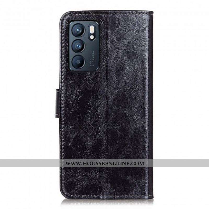 Housse Oppo Reno 6 5G Brillante et Coutures Apparentes