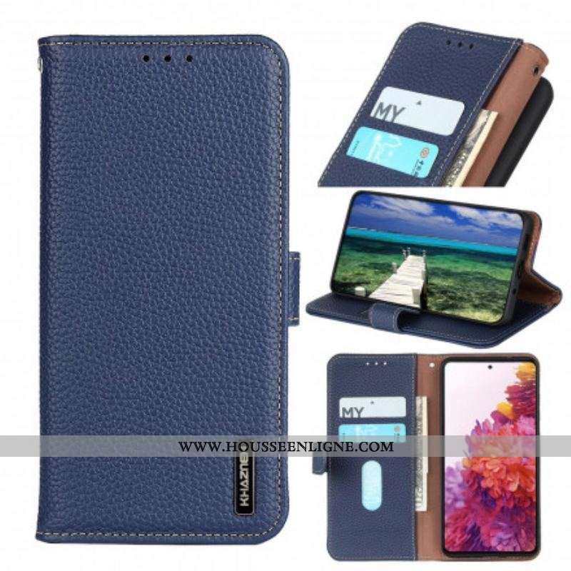 Housse Oppo Reno 6 5G Cuir Litchi KHAZNEH