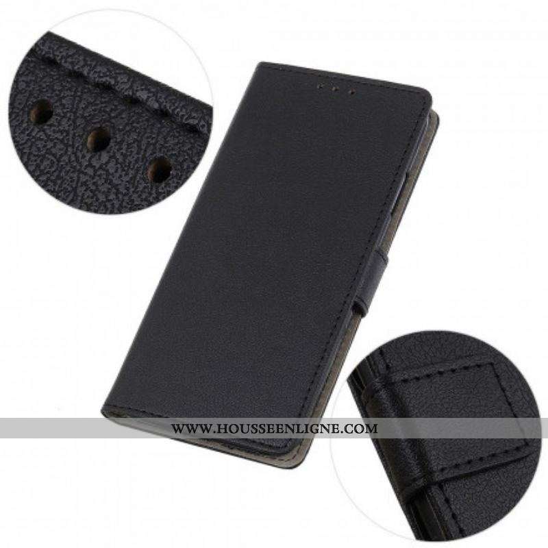 Housse Oppo Reno 6 5G Effet Cuir Classique Simple