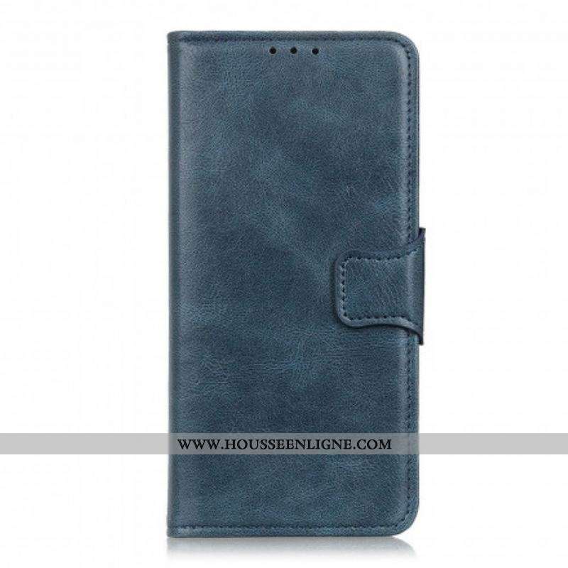 Housse Oppo Reno 6 5G Effet Cuir Fermoir Réversible