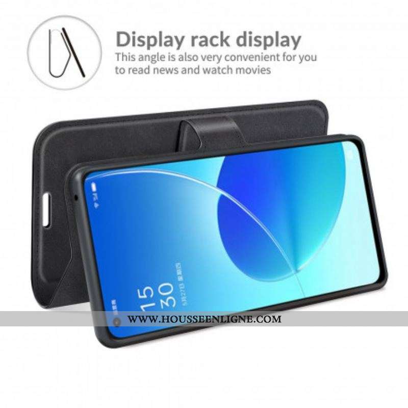 Housse Oppo Reno 6 5G Effet Cuir Slim Extrême
