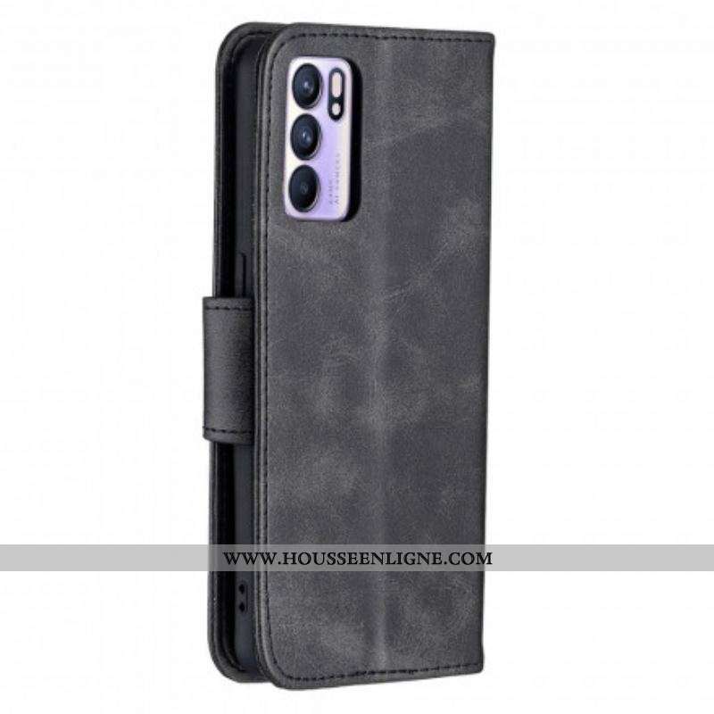 Housse Oppo Reno 6 5G Lisse Rabat Oblique