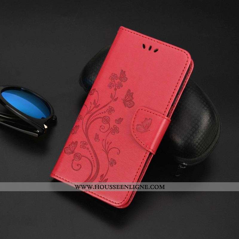 Housse Oppo Reno 6 5G Papillons et Fleurs