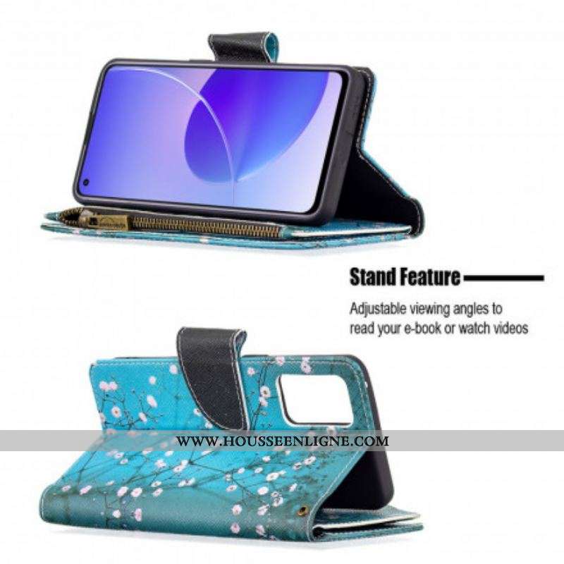 Housse Oppo Reno 6 5G Poche Zippée Arbre