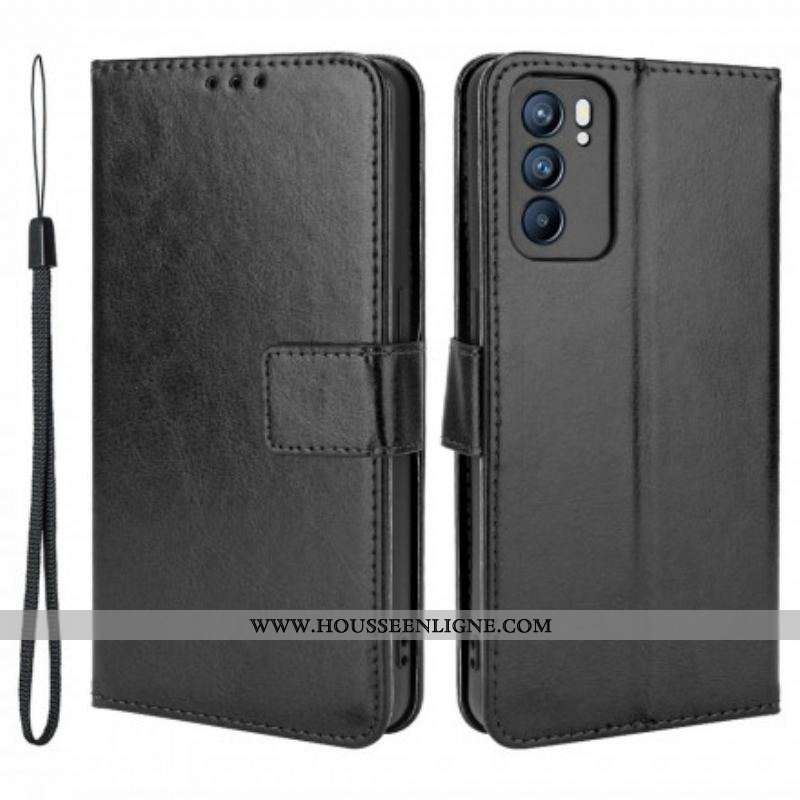 Housse Oppo Reno 6 5G Simili Cuir Flashy