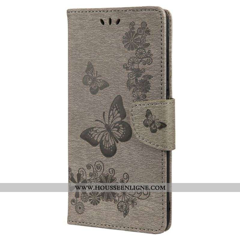 Housse Oppo Reno 6 5G Splendides Papillons à Lanière