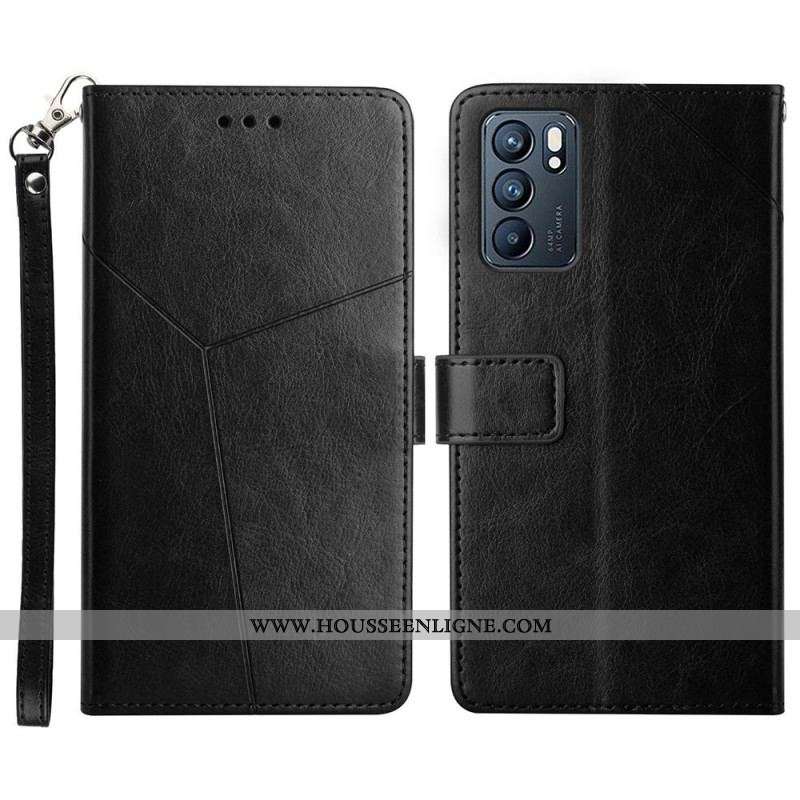 Housse Oppo Reno 6 5G Style Cuir Géo Y Design