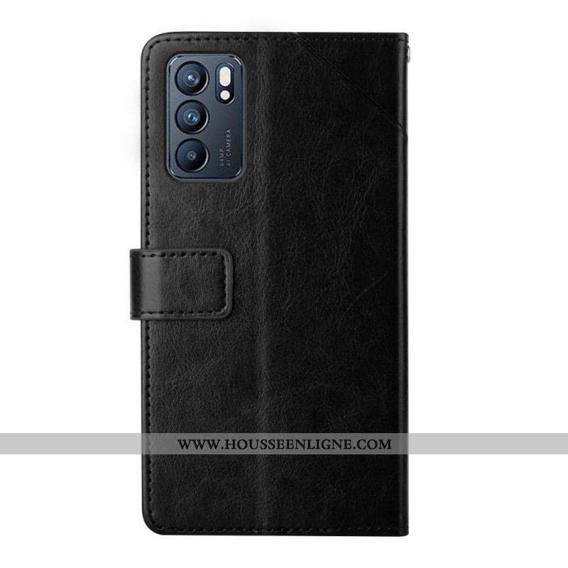 Housse Oppo Reno 6 5G Style Cuir Géo Y Design