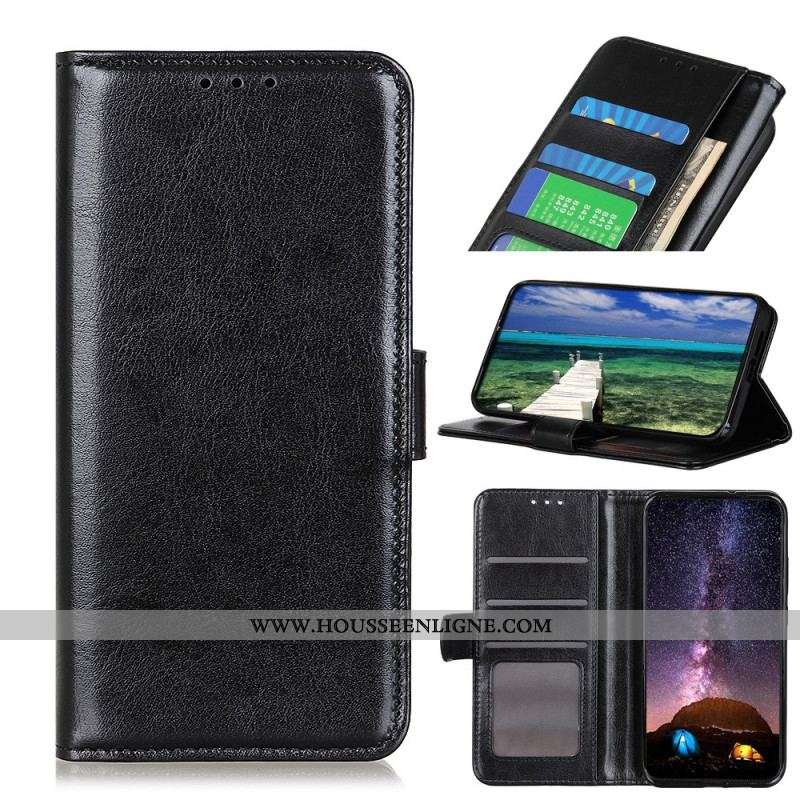 Housse Oppo Reno 6 Pro 5G Classique Simili Cuir Vernis
