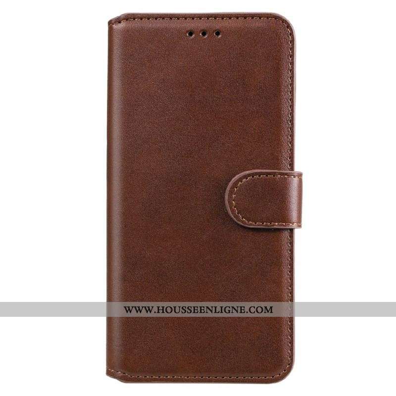 Housse Oppo Reno 6 Pro 5G Classique Simili Cuir et Fermoir