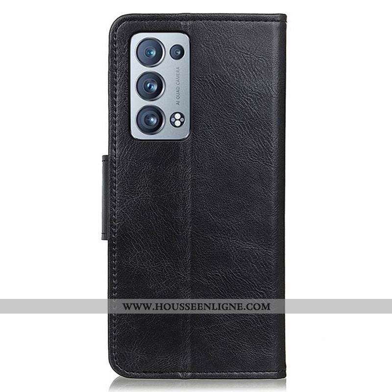 Housse Oppo Reno 6 Pro 5G Crazy Horse Noire