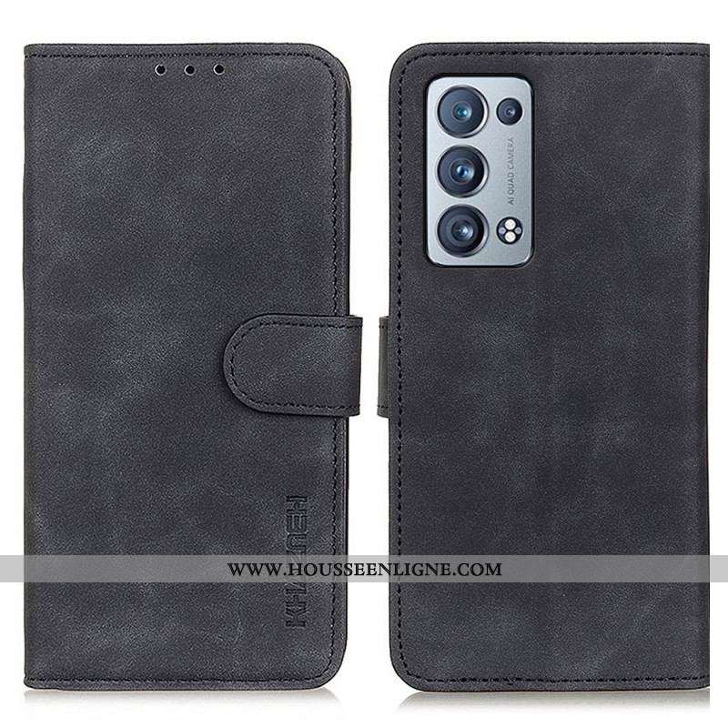 Housse Oppo Reno 6 Pro 5G KHAZNEH Simili Cuir Vintage