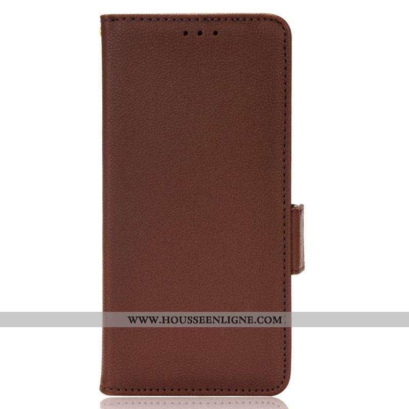 Housse Oppo Reno 6 Pro 5G Multifonctions Texture Litchi
