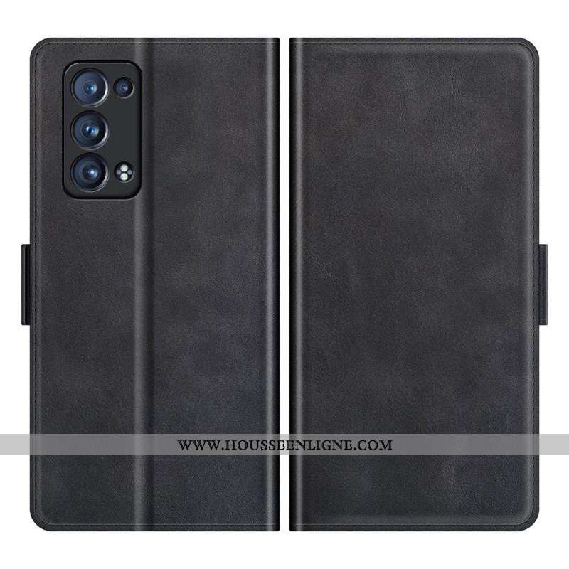 Housse Oppo Reno 6 Pro 5G Skin-Touch Douceur Fermoir Double
