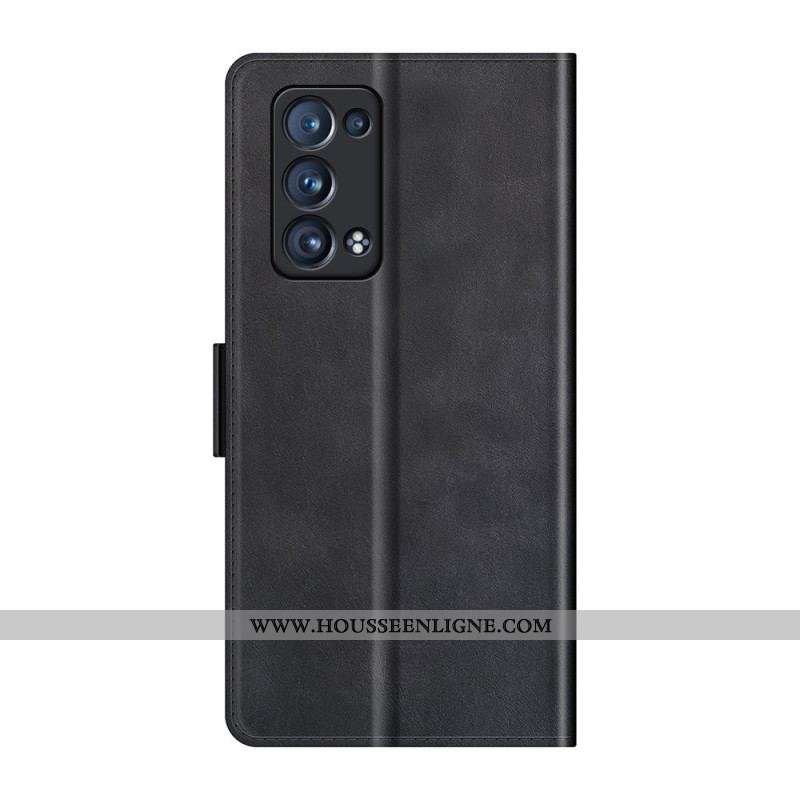 Housse Oppo Reno 6 Pro 5G Skin-Touch Douceur Fermoir Double